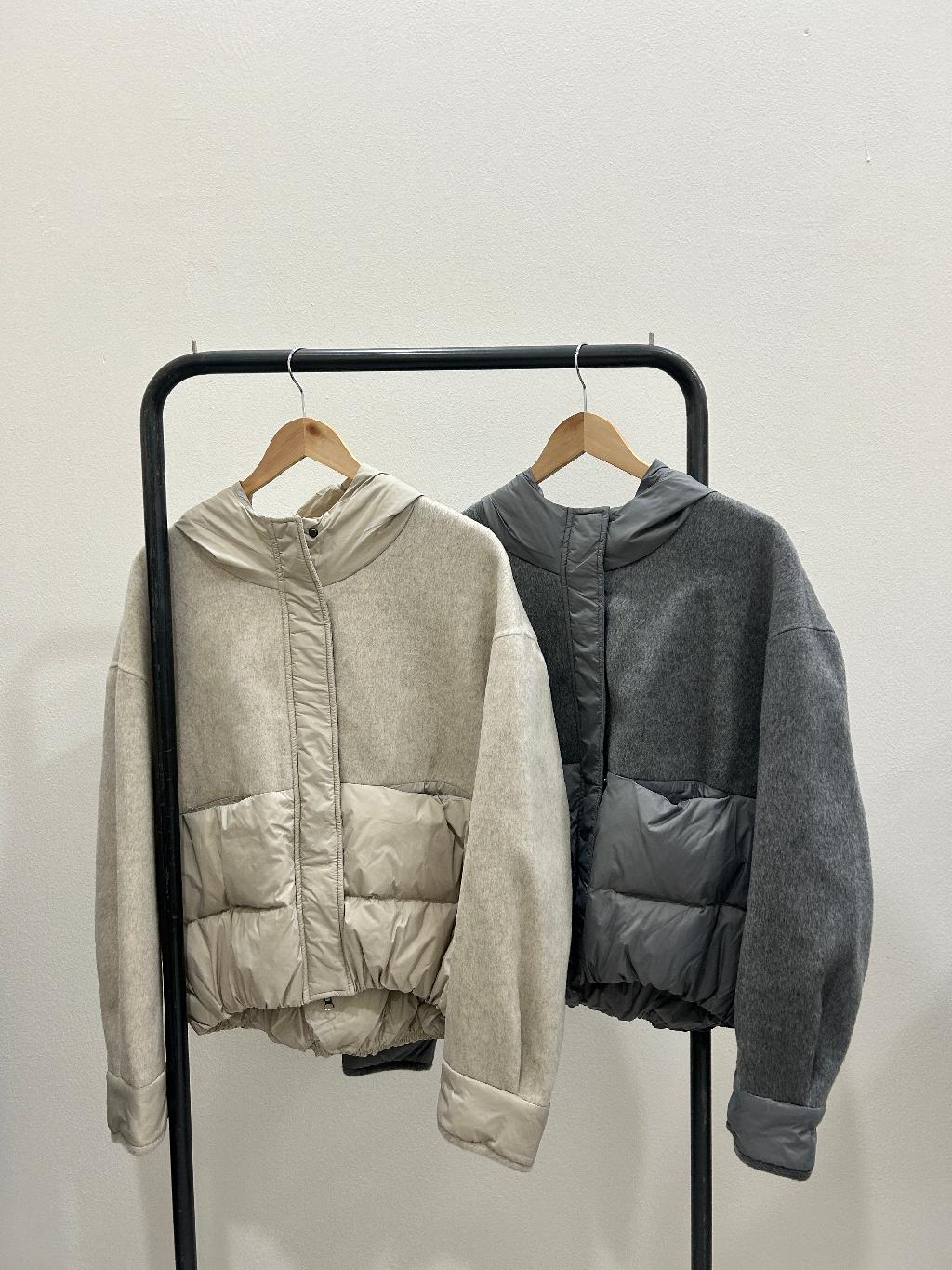 울패딩후드덕다운